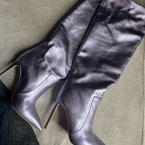 Paris Texas Metallic Silver Heeled Boots